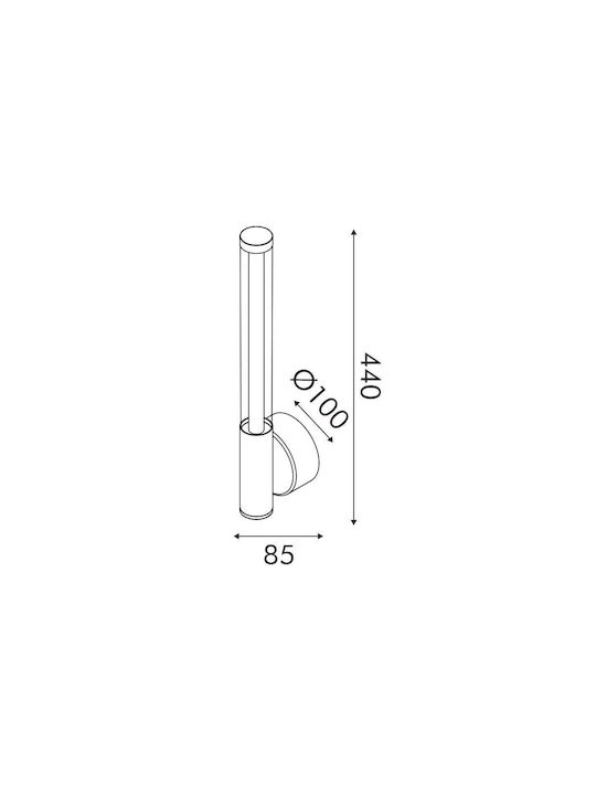Aca Φωτιστικό Τοίχου LED Μπρούτζινο 100x8.5x44εκ. Aca Φωτιστικό Τοίχου LED Μπρούτζινο 100x8.5x44εκ.