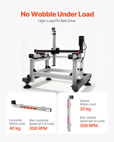 Vevor Linear Motion Guide Belt Transmission Stage Linear Motion Cnc Stepper Motor Nema34 Working Size 600 Mm High Speed Motorized Engraving Machine Milling Machine Cnc 3d Printer