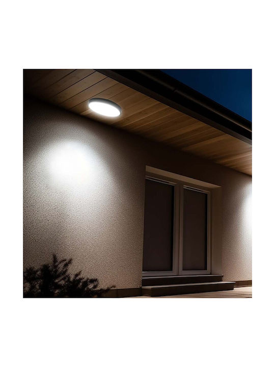 V-TAC Outdoor Ceiling Flush Mount with Integrated LED in Black Color 76691