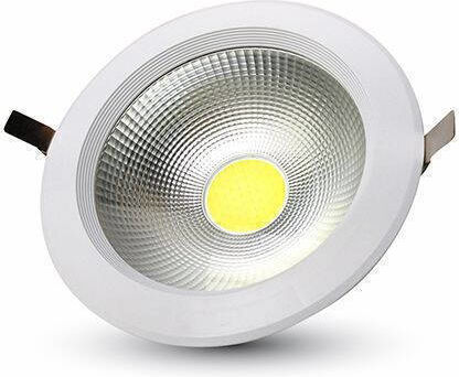 V-TAC Кръгла Вграден LED Панел 20W с Неутрално бяло Светлина 4000К 18см.