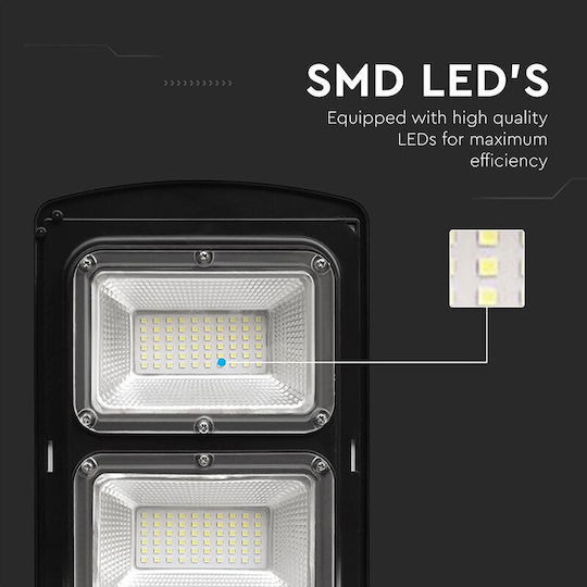V-TAC Street Solar Light 12W 1200lm Cold White 6000K with Remote Control IP65