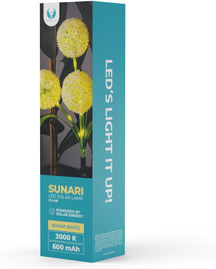 Solar Light Flower with Warm White Light 3000K