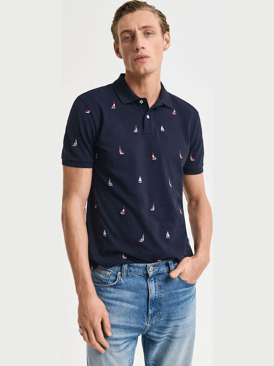 Polo T-shirt Navy Μπλε