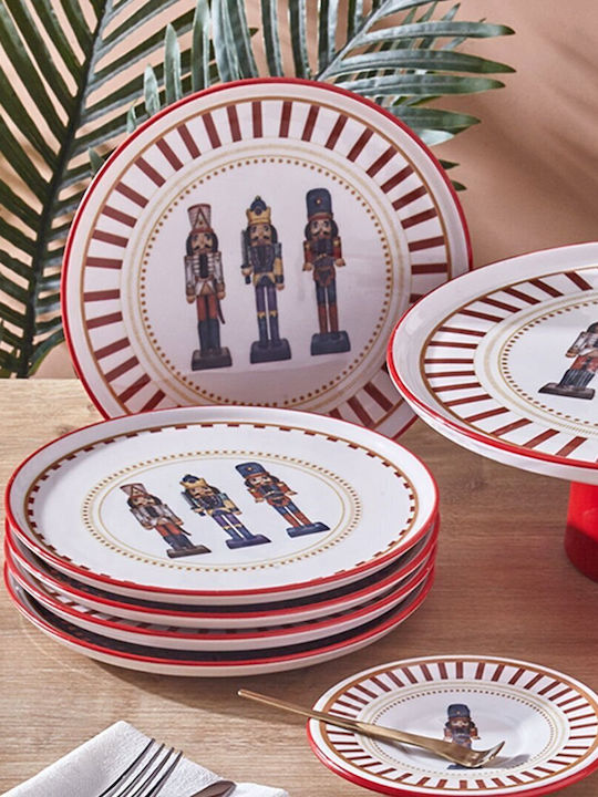 SteweHome Dinnerware Set 19 Pieces Stone Porcelain Collection Koursouni Military 6 Persons 20x20cm