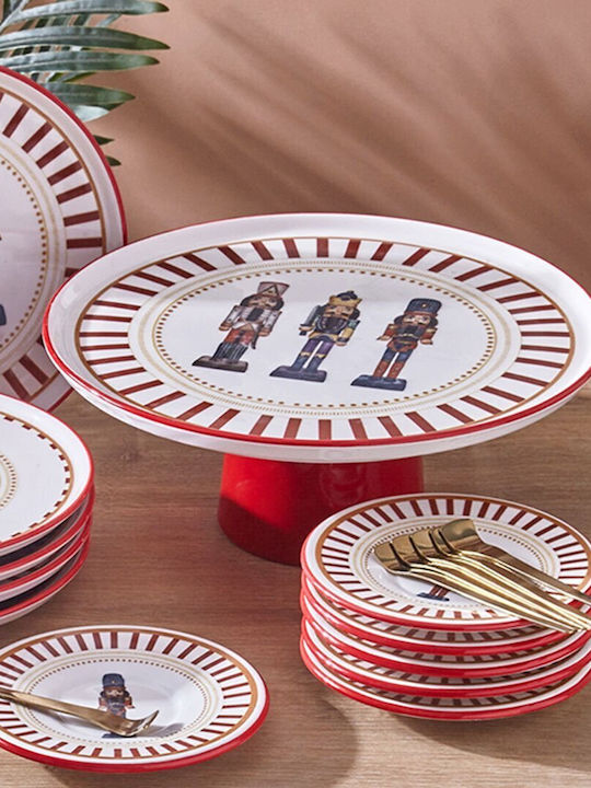 SteweHome Dinnerware Set 19 Pieces Stone Porcelain Collection Koursouni Military 6 Persons 20x20cm
