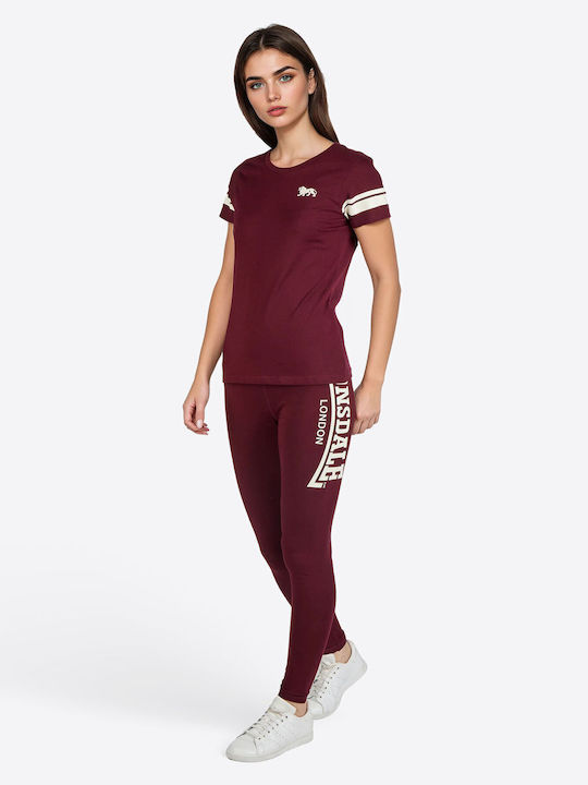 Lowstoft Frauen Leggings Oxblood/ecru