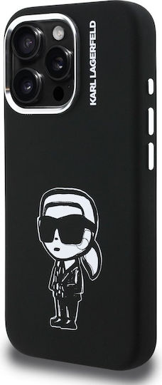 Karl Lagerfeld Sketch Umschlag Rückseite Silikon / Kunststoff Schwarz (iPhone 17 Pro Max / iPhone 17 Pro / iPhone 16 Pro Max)