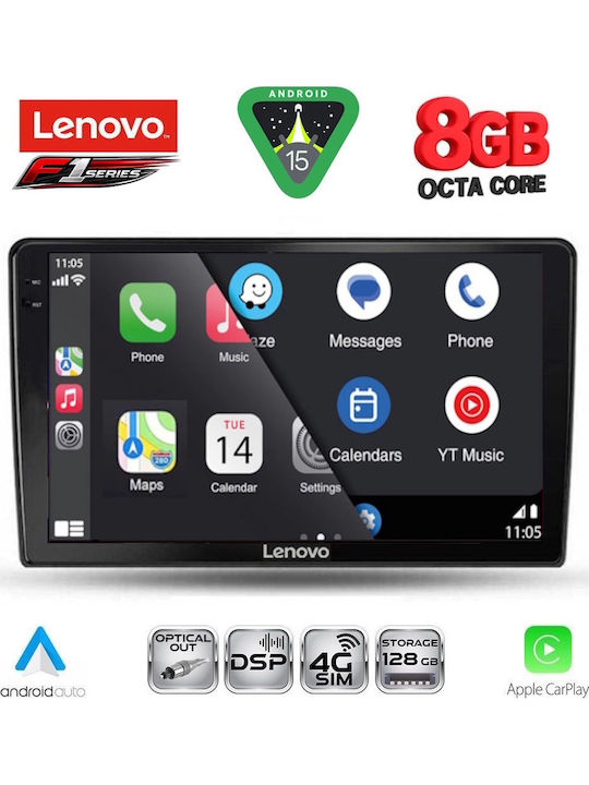 Lenovo Car Audio System for Alfa Romeo Mito 2008-2018 (Bluetooth/USB/WiFi/GPS/Apple-Carplay/Android-Auto) with Touch Screen 9"