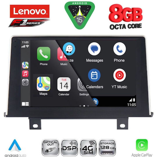 Lenovo Car Audio System for BMW Series 1 2011-2016 (Bluetooth/USB/WiFi/GPS/Apple-Carplay/Android-Auto) with Touch Screen 9"