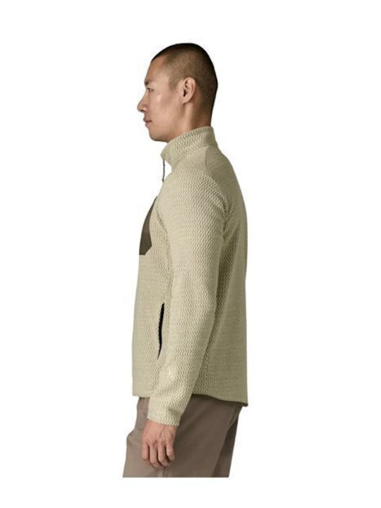 Men's Fleece Cardigan Beige