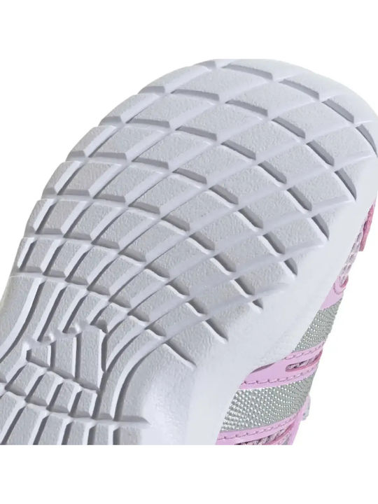 Kids Sports Running Shoes with Hoop & Loop Closure Pink