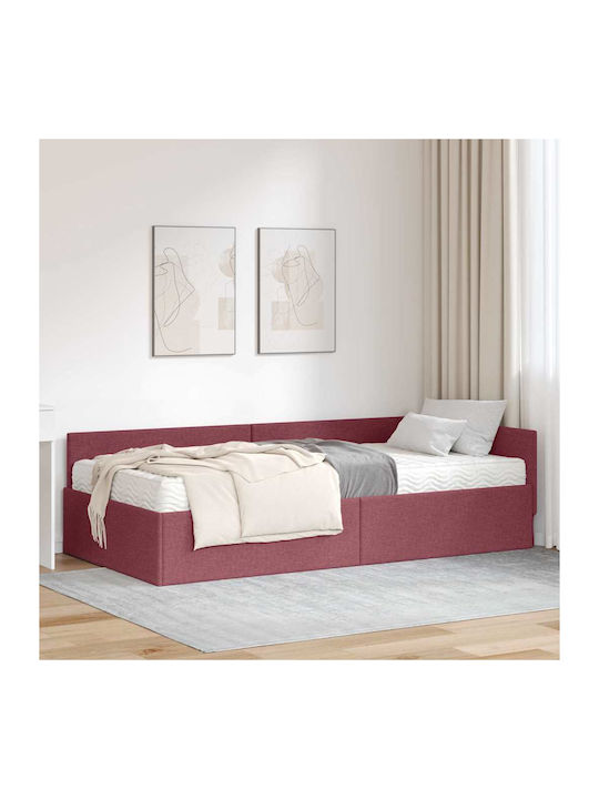 Einzelbett Rotes mit Lattenrost & Matratze 94x190cm