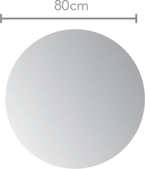 Imex Oporto Oglindă de Baie Rotundă Lumini LED 80x80cm