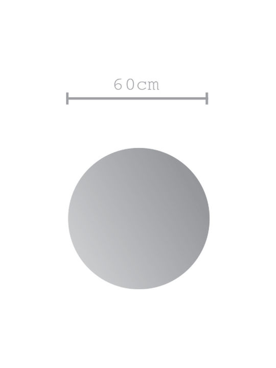 Imex Paris Oglindă de Baie Rotundă Lumini LED Atingere 60x60cm Auriu
