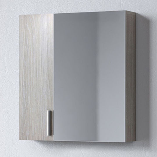Martin Siena Harmony Rectangular Bathroom Mirror made of Particle Board with Shelf & Cabinet 60x14cm Brown
