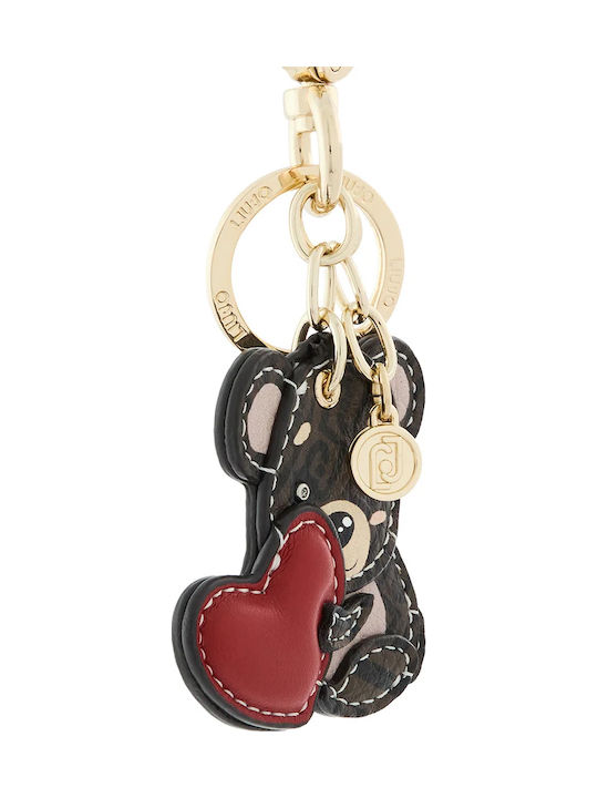 Liu-jo Bear Key Holder Women Brown Red Aa6125-e1118-08447