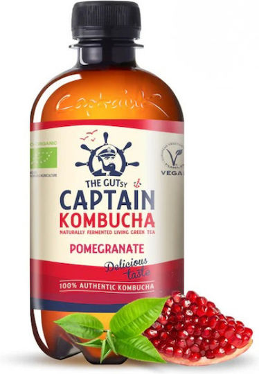 Captain Kombucha Bio Κομπούχα με Ρόδι σε Υγρή Μορφή 400ml