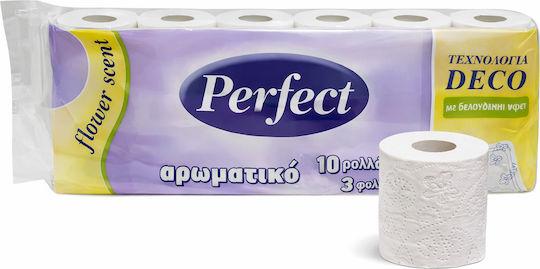 Perfect Χαρτί Υγείας 10 Ρολά 3 Φύλλων (90gr/Ρολό)