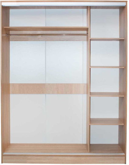 Adler Δίφυλλη Ντουλάπα Συρόμενη με Καθρέπτη 180x60x210cm Adler Δίφυλλη Ντουλάπα Συρόμενη με Καθρέπτη 180x60x210cm