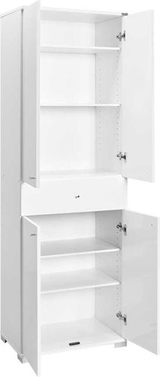 Double Door Wardrobe Diamond White 60x40x187cm