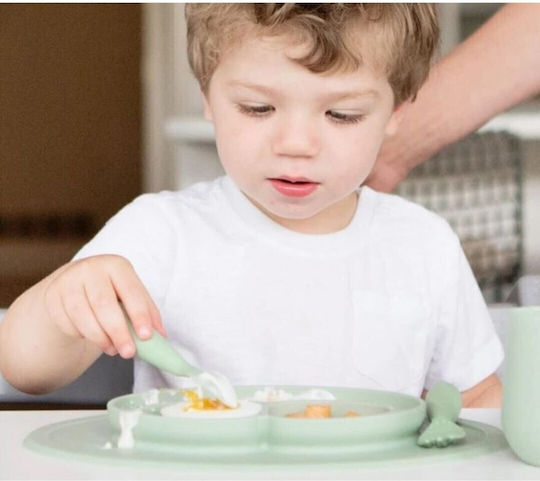 Ezpz Kinder-Essgeschirr-Set Tiny aus Silikon Blau 3Stück