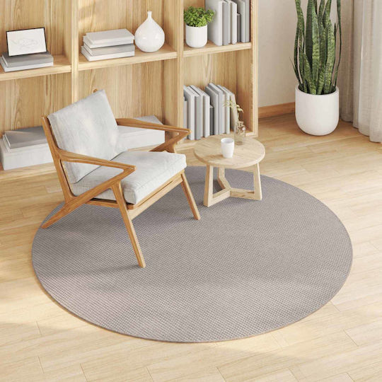 vidaXL Αντιολισθητικό Χαλί Στρογγυλό Μπεζ Φ200cm