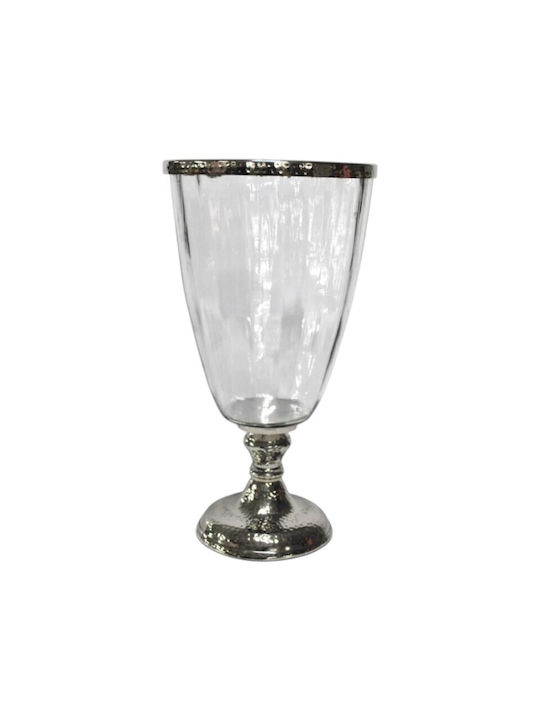 Karvounis Decorative Vase Silver 16.5x16.5x32cm