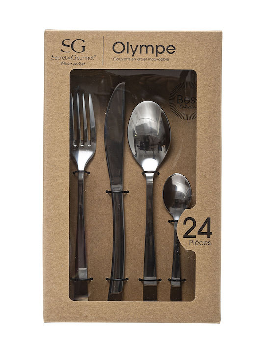 Secret de Gourmet Besteckset Edelstahl Silber 24Stück