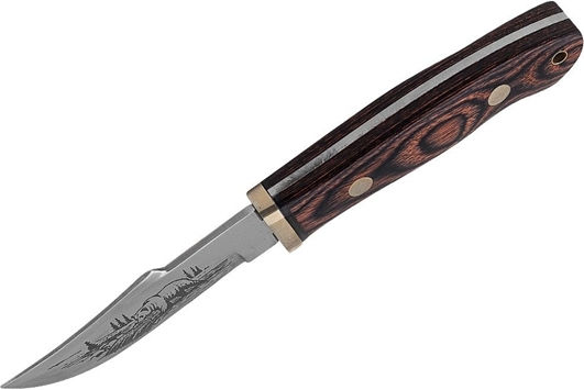 Hunting Knife Keychain Survival Black in Sheath