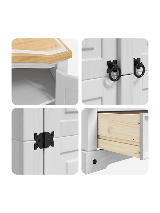 Doppeltür Kleiderschrank White 101x52x170cm