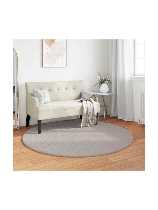 vidaXL Χαλί Φ200cm Καφέ