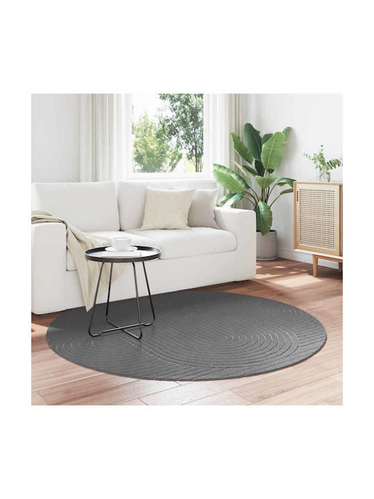 vidaXL Χαλί Φ200cm Ανθρακί