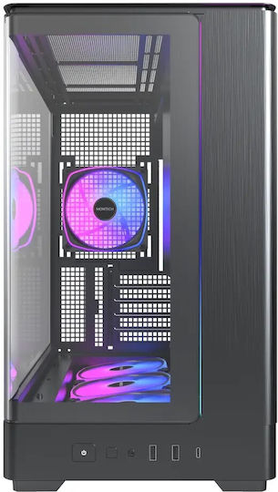 Montech King 15 Pro Gaming Mini tower Carcasă Calculator cu Fereastră Laterală Negru