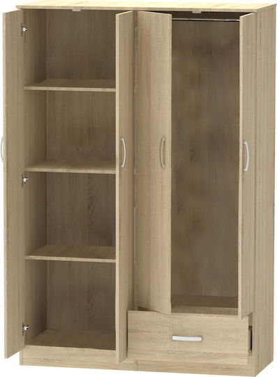 Karter Τετράφυλλη Ντουλάπα 121x48x180cm Sonoma Karter Τετράφυλλη Ντουλάπα 121x48x180cm Sonoma