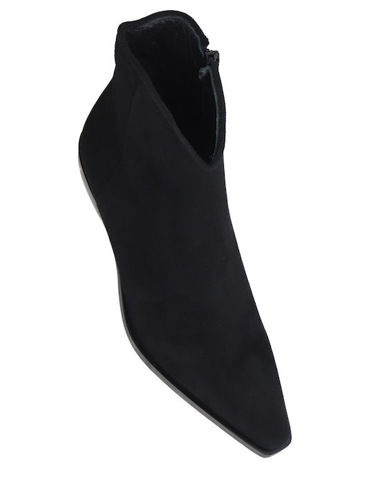 Suede Women's Ankle Boots Black