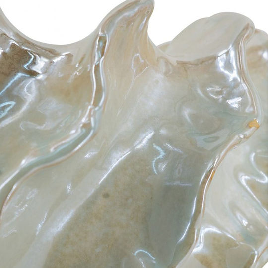 Artekko Decorative Vase Glazed Beige 40x15x40cm