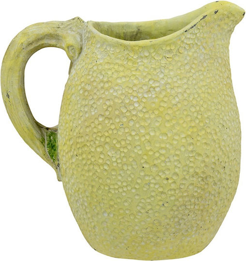 Artekko Διακοσμητικό Βάζο Τσιμεντένιο Lemon Κίτρινο Φ19.5xΥ20cm
