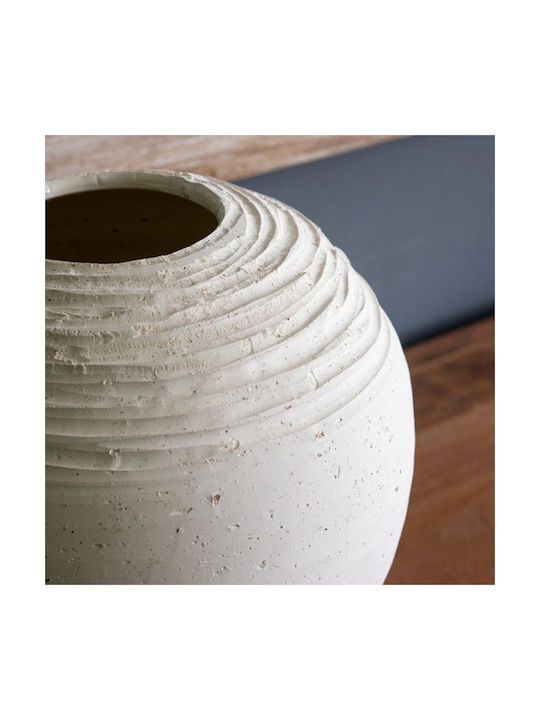 Artekko Decorative Vase White 23.2x22.2x23.2cm