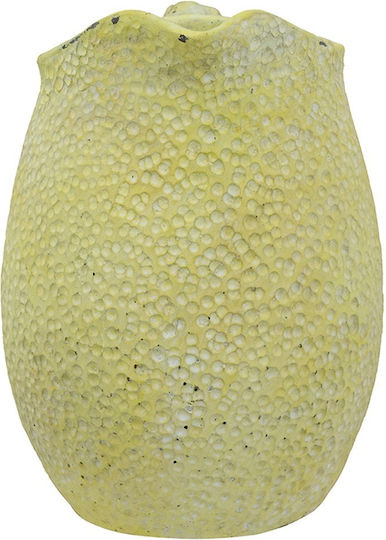 Artekko Διακοσμητικό Βάζο Τσιμεντένιο Lemon Κίτρινο Φ19.5xΥ20cm