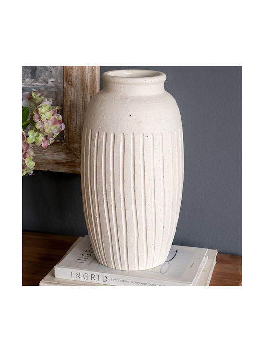 Artekko Decorative Vase White 19.5x19.5x38cm