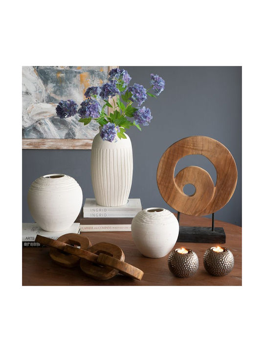 Artekko Decorative Vase White 18.5x17.2x18.5cm