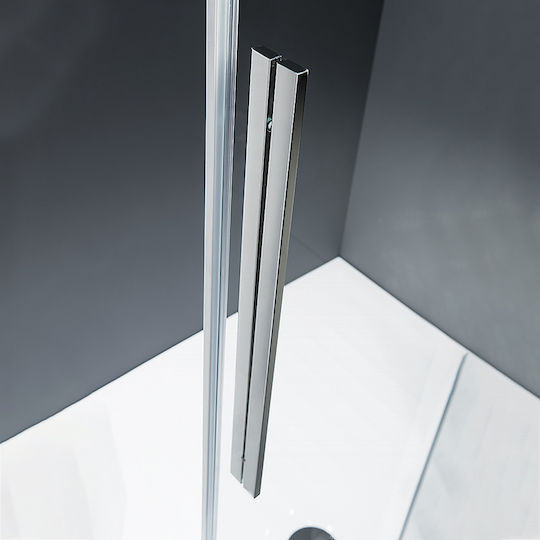 Devon Flow Corner Entry Cabinet Duș cu Glisare Ușă 117x119cm Sticlă transparentă