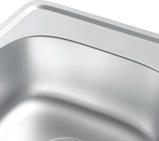 Finetto Drop-In Küchenspüle Inox Satiniert M38xP38cm Silber