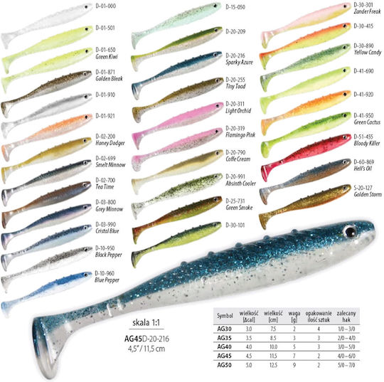Σιλικονούχο Dragon V-lures Aggressor Pro 7,5 Εκ #990