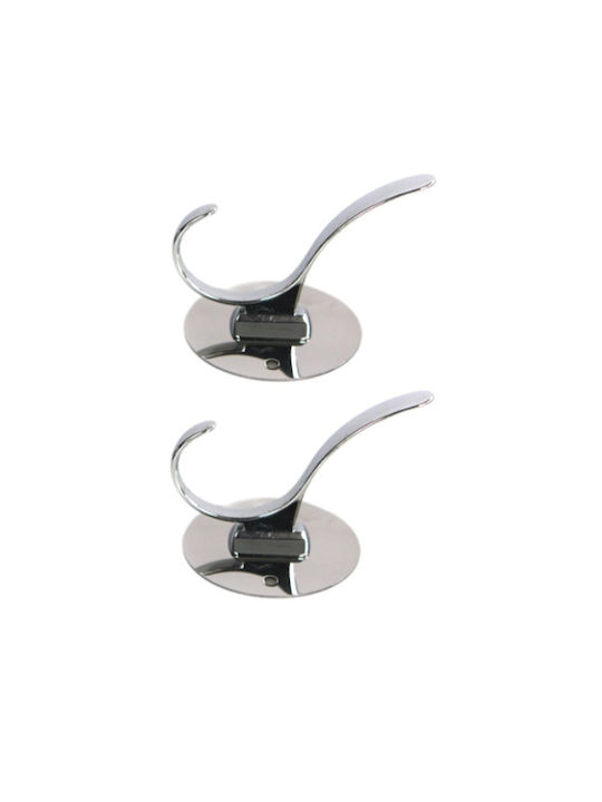 Raki Wall-Mounted Bathroom Hook Silver