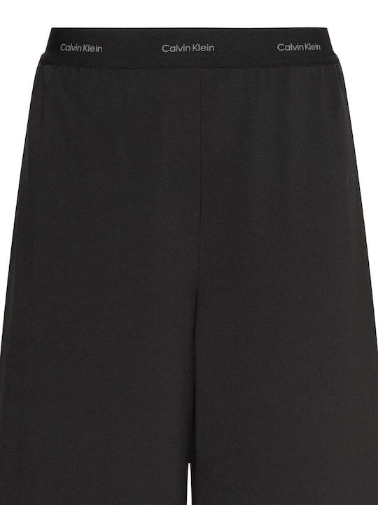Damen Stoff Hose mit Gummizug Schwarz