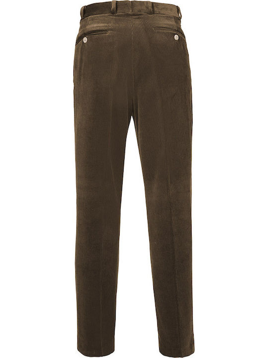 Trousers in Regular Fit Brown 220