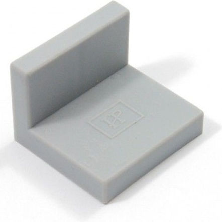 Hard Plast Γωνία Ραφιού από Πλαστικό σε Γκρι Χρώμα 40x35mm 162-7006#GRAFI