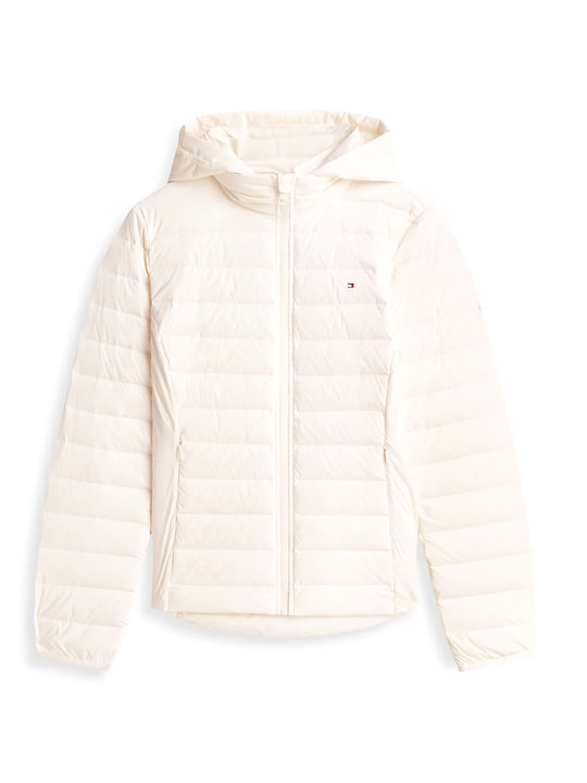 Women's Long Puffer Jacket for Winter with Hood Graphite