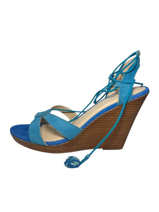 Damenplattformen Blau